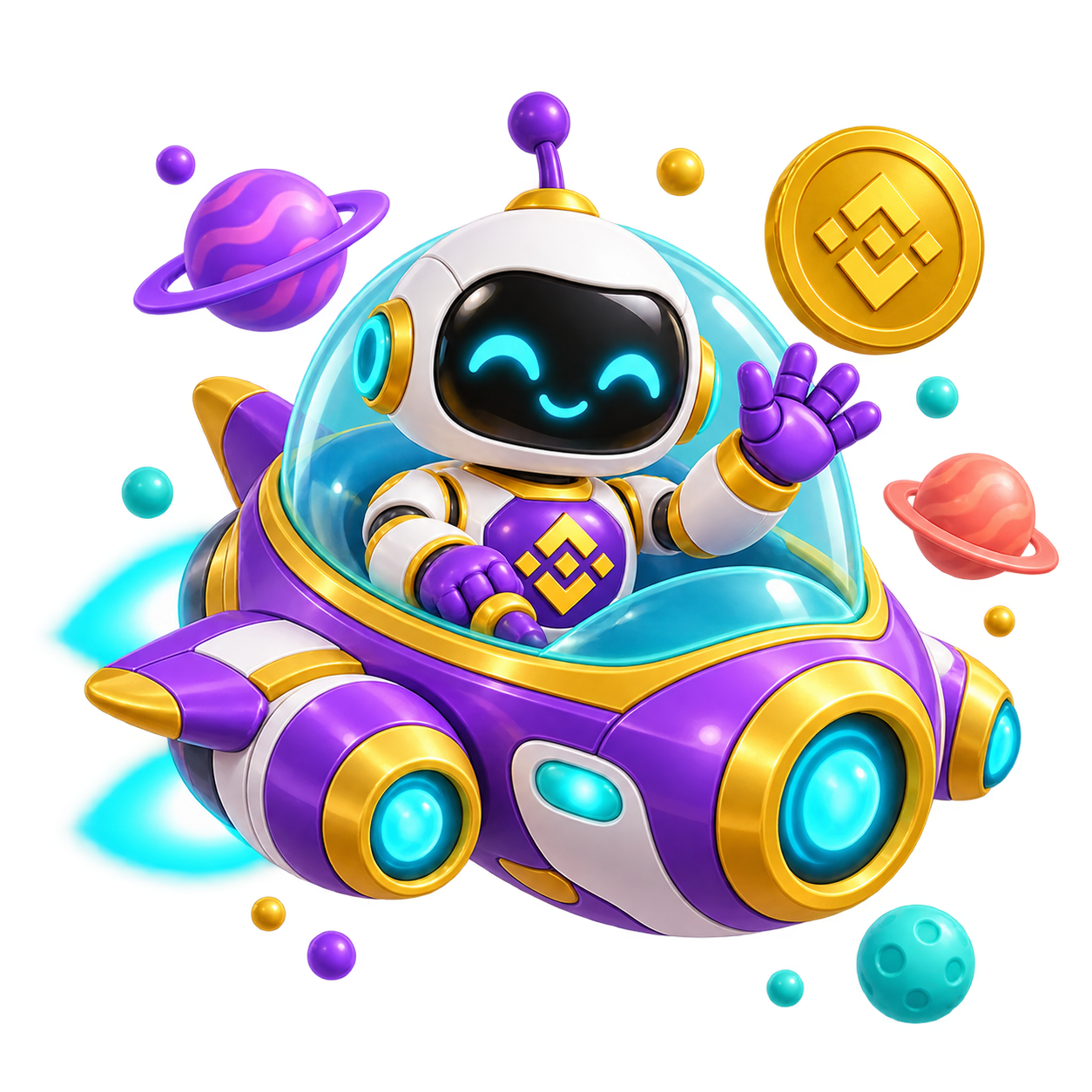 Dax exploring BNB in a spaceship